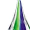 Homeroots 9" Clear Blue and Green Murano Glass Modern Abstract Tabletop Sculpture 376116 - alternate 7