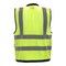 Reflective Apparel ANSI Type R Class 2 Twelve Pocket Mesh Surveyors Vest with Black Trim 587ET-LM-MD - alternate 2