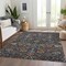 Homeroots 8' X 10' Navy Blue Brown And Red Floral Washable Indoor Outdoor Area Rug 603428 - alternate 6