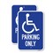 Signmission Parking Only With Handicapped Symbol 1, 18'' X 24'' 2 Signs, Heavy Gauge Aluminum, 2PK A-1824-2PACK-24901 - alternate 1