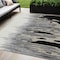 Homeroots 5' X 8' Black Gray And Ivory Abstract Washable Indoor Outdoor Area Rug 601177 - alternate 1