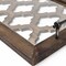 Homeroots 35in Silver Wood Indoor Outdoor Tray With Handles 376037 - alternate 5