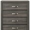 Homeroots 31" Gray Wood Five Drawer Dresser 318747 - alternate 5