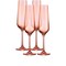 Homeroots Set of Four Coral Crystal Narrow Stemmed Champagne Flutes 485152 - alternate 1