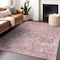 Homeroots 3' X 5' Pink And Gray Damask Washable Indoor Outdoor Area Rug 603779 - alternate 6