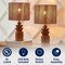 Jonathan Y Anderson 22" Bohemian Coastal Tiered Totem Resin w/Hand-Woven Paper Rope Drum Shade LED Table L, 2PK JYL5510A-SET2 - alternate 5