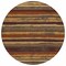Homeroots 8' Chocolate Beige And Copper Round Striped Washable Indoor Outdoor Area Rug 598880 - alternate 7