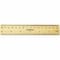 Universal Flat Wood Ruler, Standard/Metric, 6", 2PK UNV59024 - alternate 1