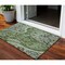 Homeroots 3' X 5' Olive Green Charcoal And Gray Floral Medallion Washable Indoor Outdoor Area Rug 603185 - alternate 1