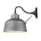 Homeroots Pebbled Gray Bowl Shape Outdoor Wall Light 398478 - alternate 7