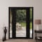 Vdomdoors Front Exterior Prehung Metal-Plastic Door Clear Glass / MANUX 8666 Matte Black / Office Commercial MANUX8666EXD-BLK-W12+36+12xH80-RH-I - alternate 2