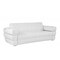 Homeroots 89" White Italian Leather Sofa With Silver Legs 476522 - alternate 7