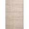 Jonathan Y Orton Distressed Ticking Stripe Non-Slip Machine-Washable Beige/Cream 4 ft. x 6 ft. Area Rug WSH519F-4 - alternate 1