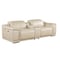 Homeroots 93in Cream and Silver Italian Leather Power Reclining Loveseat With Storage 720568 - alternate 6