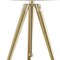 Homeroots Gold Metal Adjustable Height Tripod Table Lamp With White Drum Shade 568840 - alternate 5