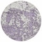 Homeroots 8' Lavender And Ivory Round Abstract Washable Indoor Outdoor Area Rug 612757 - alternate 1