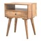 Homeroots 23" Beige Solid Wood One Drawer Nightstand 651518 - alternate 11