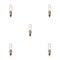 Bulbrite 50W Dimmable Clear T4 Mini-Candelabra E11 Halogen Light Bulbs, 5PK 860796 - alternate 1