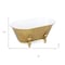 Homeroots 12" Gold And White Metal Hand Painted Decorative Tub 635495 - alternate 4