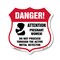 Signmission Pregnant Women Shield Sign Danger! Atten, 12 Inch X 12 Inch, Aluminum Metal Sign SHI-A-12-433 - alternate 1