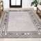 Jonathan Y Sebastian High-Low Modern Diamond Border Brown/Ivory 5 ft. x 8 ft. Indoor/Outdoor Area Rug HWC102A-5 - alternate 6