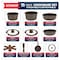 Bakken- Swiss Kitchen Cookware Set, Nonstick Granite Coating, Pots and Pans with Handles and Tempered Glass Lids BKCWSTK15BRWN - alternate 6