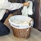 Wickerwise Handwoven Laundry Basket with Liner & Handles - Boho Decorative Storage Hamper for Clothes QI003106.BN.NEW - alternate 9
