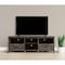 Homeroots 70" Dark Brown Wood Enclosed and Open Storage TV Stand 632586 - alternate 1