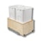 Century Components Kitchen Pull Out Waste Bin Container, 50 Qt White Double, Baltic CASBM145-50PF - alternate 1