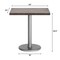 Flash Furniture Bennett 24 in x 30 in Solid Wood Indoor Tabletop in Dark Brown with 18 in Round Dining Height GSF-REC2430-DKBRN-TR18S-GG - alternate 5