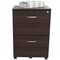 Homeroots Espresso Finish Wood Rolling Filing Cabinet 249815 - alternate 1