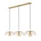 Z-Lite Valencia Modern Gold 3 Light Linear Chandelier 623P16-3L-MGLD - alternate 7