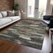 Homeroots 5' X 8' Charcoal Copper And Ivory Abstract Washable Indoor Outdoor Area Rug 612486 - alternate 6