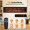Edendirect 76.43-in W Black Wall mount LED Flat wall Electric Fireplace with Remote Control Included ZR-BI74 - alternate 6