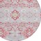 Homeroots 8' Blush Sky Blue And Brown Round Oriental Washable Indoor Outdoor Area Rug 597670 - alternate 5