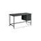 Homeroots 55" Gray and Black Computer Desk With Three Drawers 333553 - alternate 4