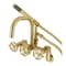 Kingston Brass Wall Mount Clawfoot Tub Faucet, Brushed Brass AE8457RX - alternate 1