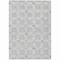 Homeroots 3' X 5' Silver Gray And Gold Floral Washable Indoor Outdoor Area Rug 595985 - alternate 7