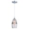 Vaxcel Milano Satin Nickel Mini Pendant Ceiling Light Amber Fog Glass P0276 - alternate 1