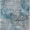 Homeroots 9' X 12' Teal Blue And Navy Blue Abstract Washable Indoor Outdoor Area Rug 581777 - alternate 6
