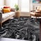 World Rug Gallery Abstract Marble Shag Area Rug 5 ft x 7 ft Anthracite WR125ANTHRACITE5X7 - alternate 1