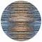 Homeroots 8' Blue Brown And Sky Blue Round Striped Washable Indoor Outdoor Area Rug 577982 - alternate 4