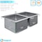 Amgood Stainless Steel 2 Compartment Drop-In Sink. Bowl 14 in. x 16 in. x 10 in. No Faucet SINK DIS S2C-141610-NF-Z - alternate 5