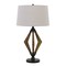 Homeroots 30" Black Metal Lantern Table Lamp With Gray Empire Shade 524781 - alternate 5