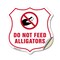 Signmission Alligator Warning Shield Sign Do Not Fee, 18 Inch X 18 Inch, Vinyl Decal SHI-D-18-355 - alternate 1