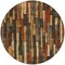 Homeroots 8' Coffee And Brown Round Striped Washable Indoor Outdoor Area Rug 608942 - alternate 5