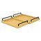 Homeroots Set of Two Light Brown Faux Wicker Rectangular Serving Trays 713548 - alternate 8
