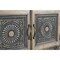 Homeroots 102" Natural And Black Distressed Solid Wood Carved Geometric Four Drawer Sideboard with Four Doors 642290 - alternate 7