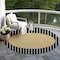 Homeroots 8' Black And Beige Round Striped Washable Indoor Outdoor Area Rug 597147 - alternate 8