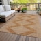 Homeroots 5' X 8' Copper And Beige Geometric Washable Indoor Outdoor Area Rug 598611 - alternate 4